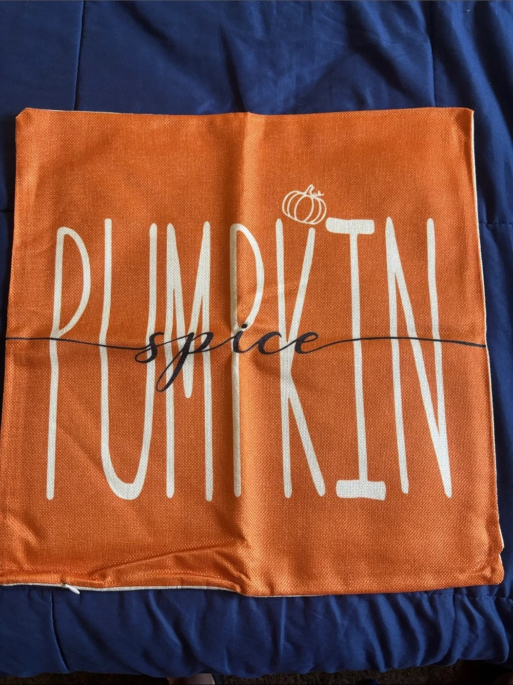 Autumn Pumpkin & Thanks Decorative Pillow Cases- Orange 18”